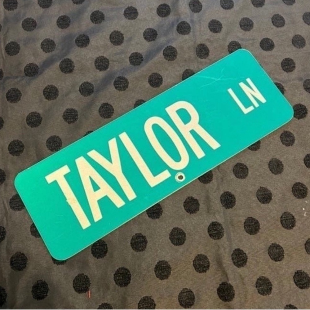 Taylor Lane Authentic Green Street Sign